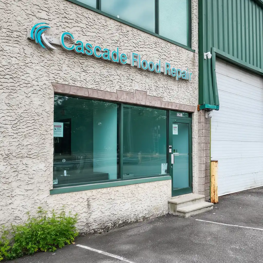 Cascade Flood Repair office entrance in Dover, NJ with professional signage